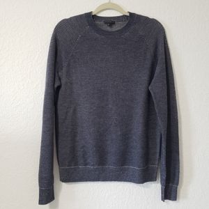 Theory Waffle Weave Knit Wool Sweater L